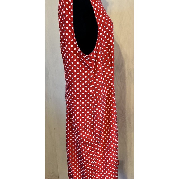 Melissa Harper MHM Red White Polka Dots Dress Sleeveless Zipper Minnie Mouse - Picture 7 of 11